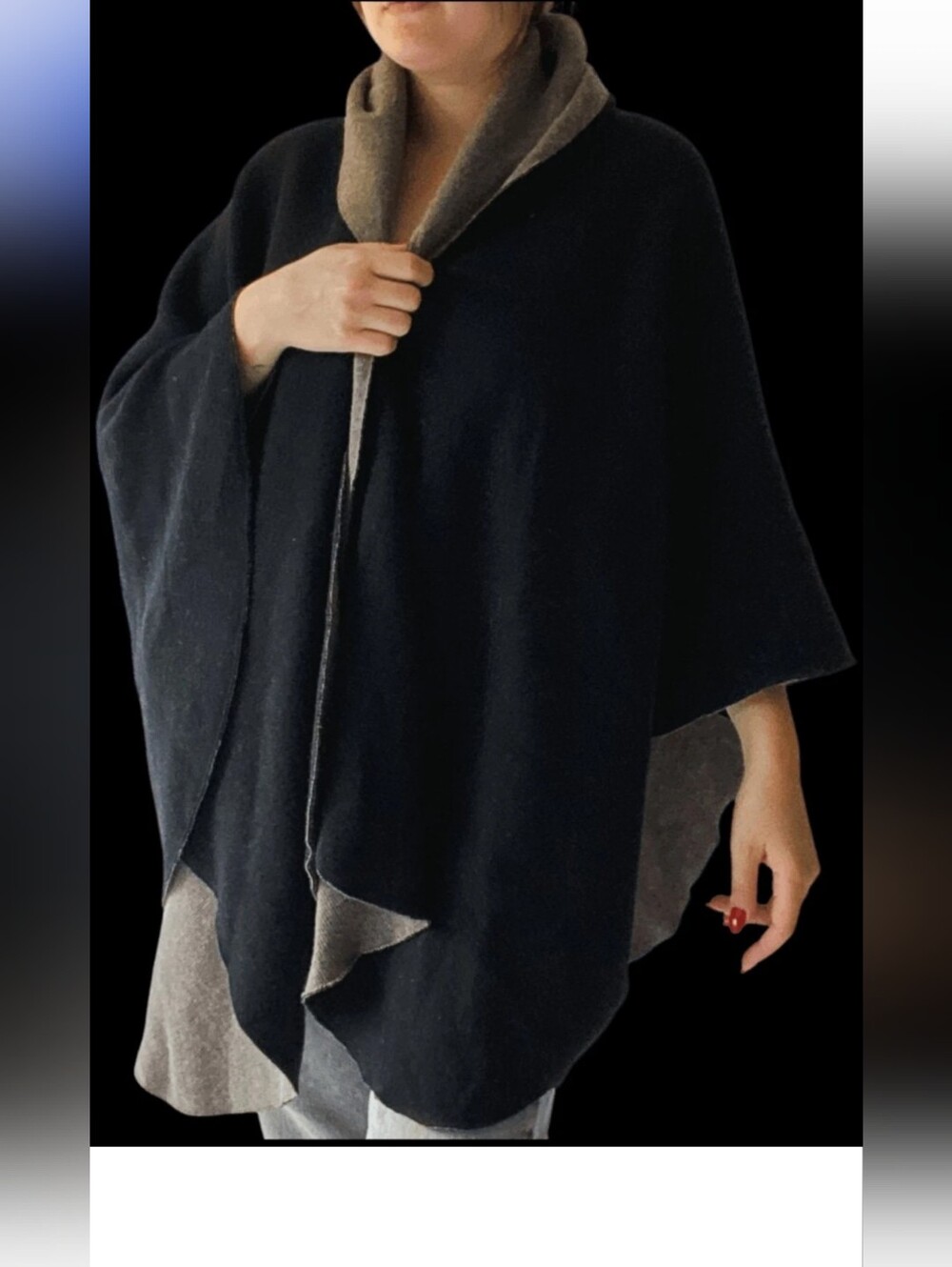 Nardi & Tagliaferri Italy Wool Cape Poncho
